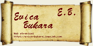 Evica Bukara vizit kartica
